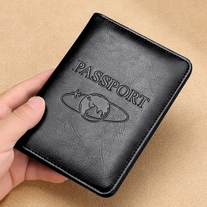 Men'S Accessories Wallet - ユニセックス本革パスポートカバー RFID ブロッキング男性パスポートホルダー ID カードケース旅行財布 Wowen