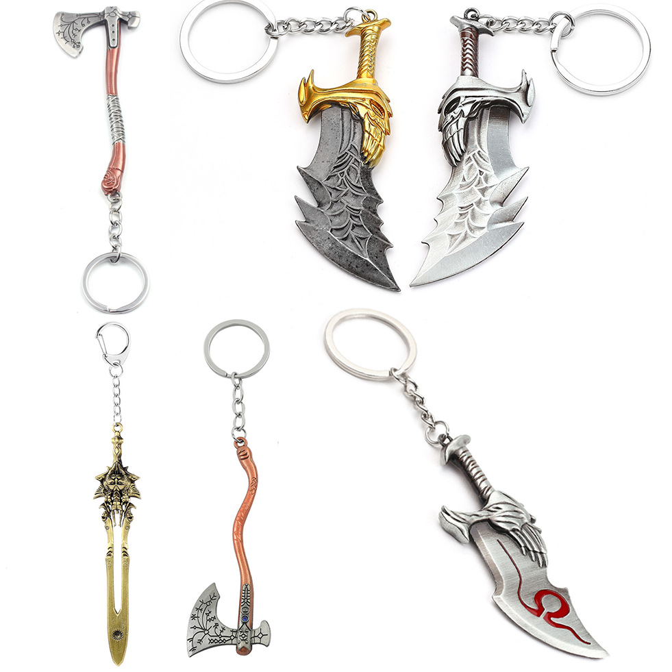 Men Accessories Pendant - ゴッド・オブ・ウォー4 クレイトスの剣 キーホルダー ペンダント キーリング ジュエリー