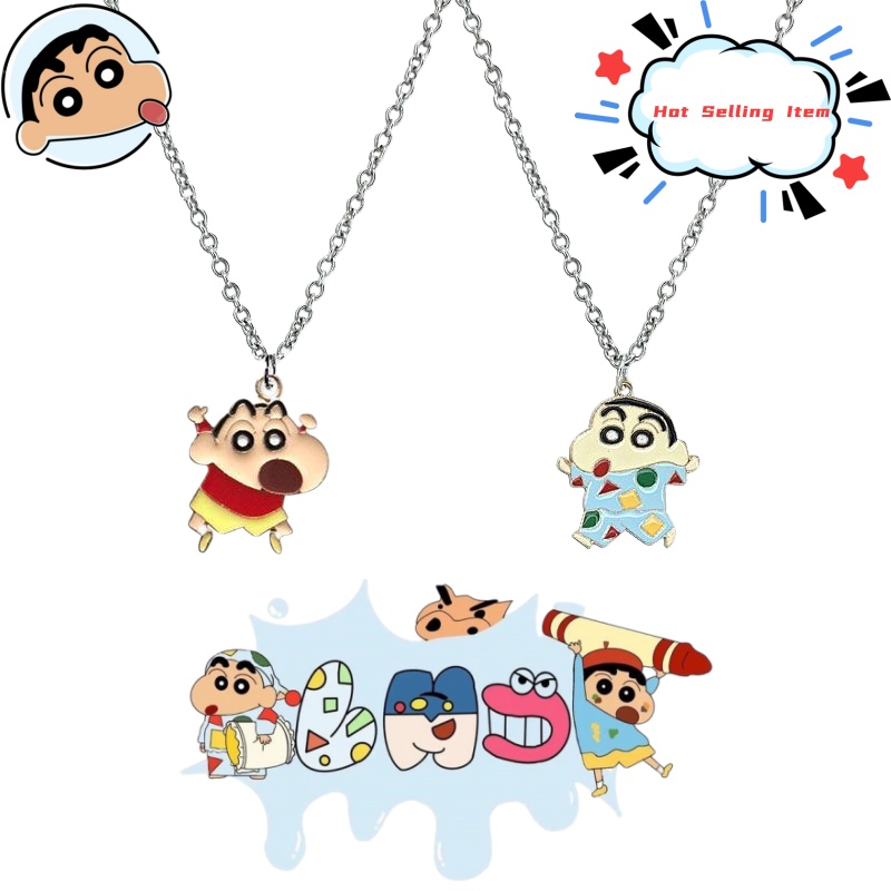 Men Accessories Pendant - クレヨンしんちゃん漫画ネックレス、かわいい和風、親友、カップル、男性と女性の誕生日、ホリデーギフトペンダント