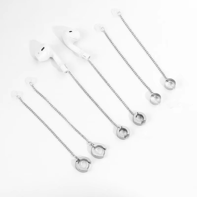 Men Accessories Earrings - 男性と女性のためのboyute-チタン鋼の紛失防止イヤークリップ、1ペアのイヤホン、耳の手錠、チェーンイヤリング、ジュエリーアクセサリー