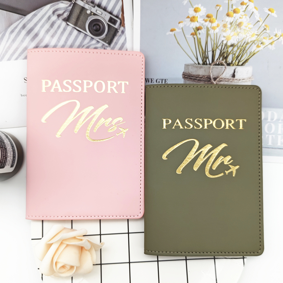 Men'S Accessories Wallet - 2 個セット Mr/Mrs 恋人カップル PU レザーパスポートカバーケースカードホルダートラベルアクセサリー軽量財布女性男性用