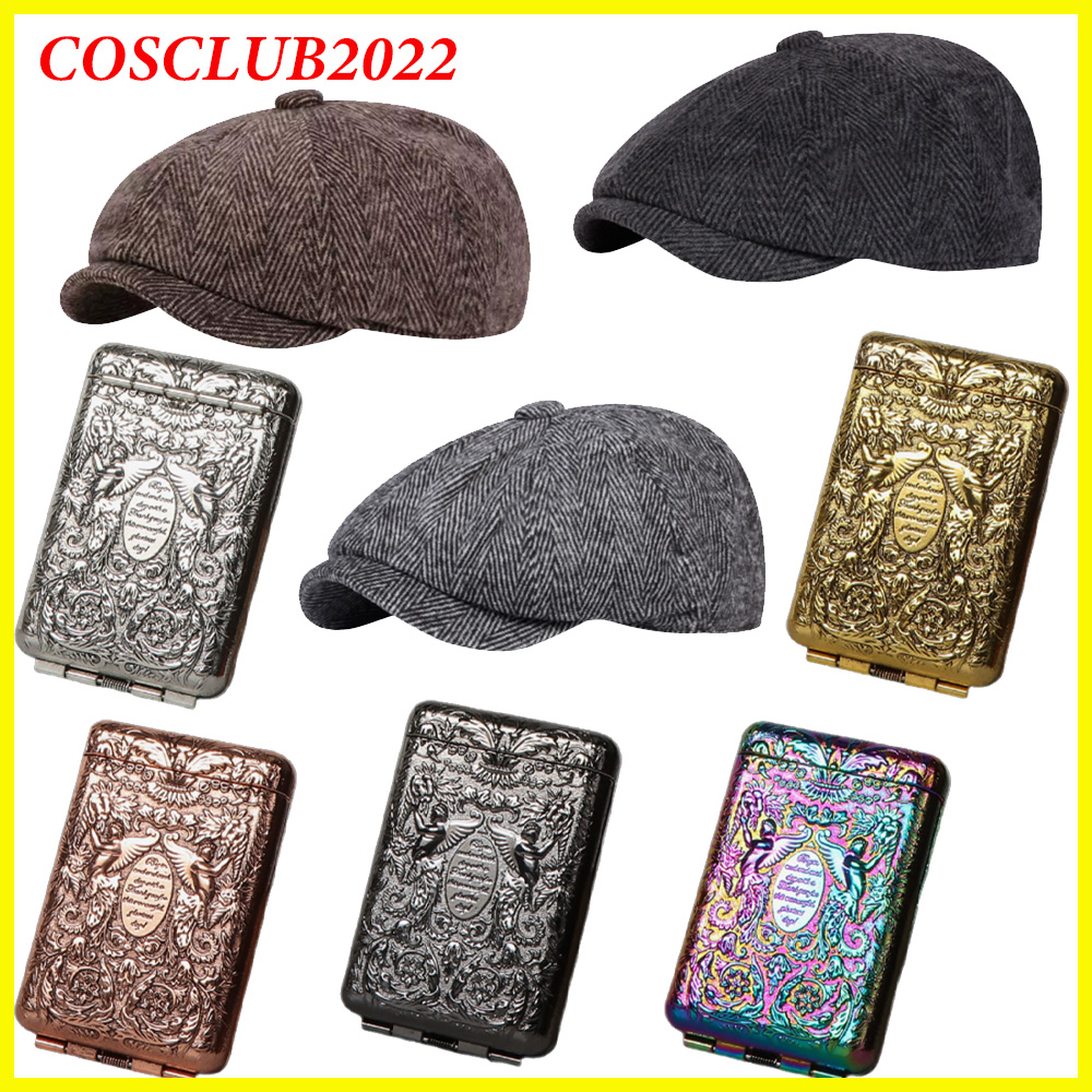 Men'S Accessories Case - トミーシェルビーコスプレベレー帽シガレットケース小道具 2026 ザ・イムモータルマン Disfraz 小道具帽子レトロ中世コスチュームアクセサリー