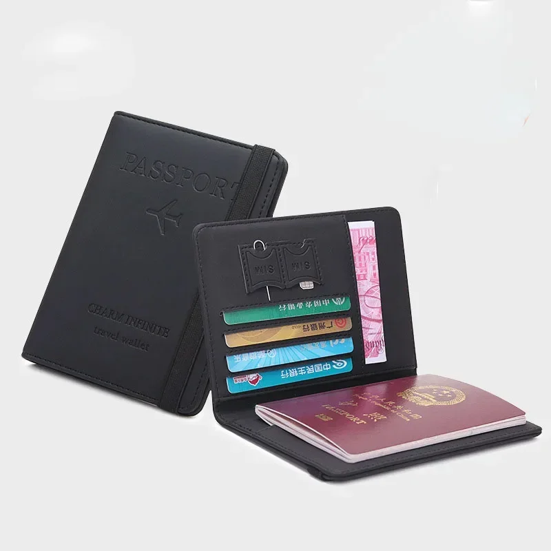 Men'S Accessories Wallet - 女性男性旅行パスポートホルダーカバーケース Pu レザークレジット ID カードホルダーケースチケット保護財布バッグ