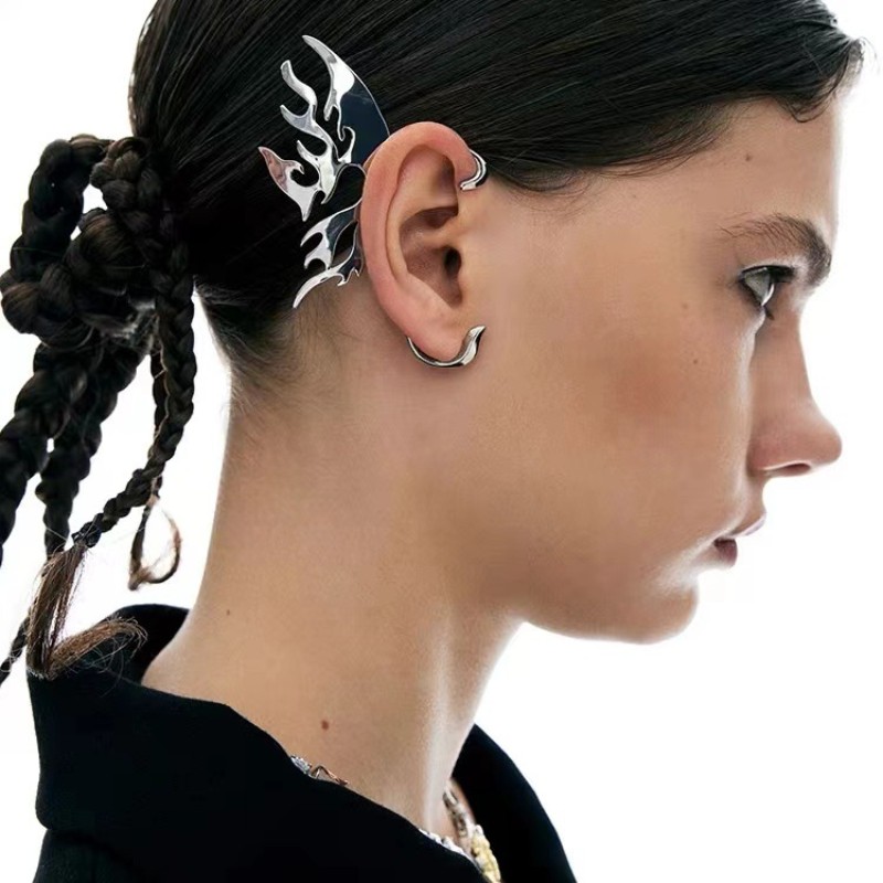 Huanzhi-女性と男性のための機械的な蝶の形をしたイヤリ - Men Accessories Earrings のレビューと価格