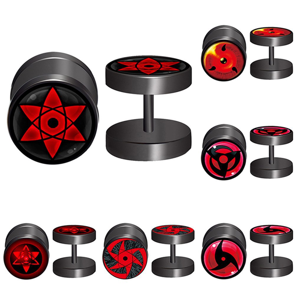 アニメうずまきナルトイヤリングアクセサリーうちはイタチ万華鏡 - Men Accessories Earrings のレビューと価格