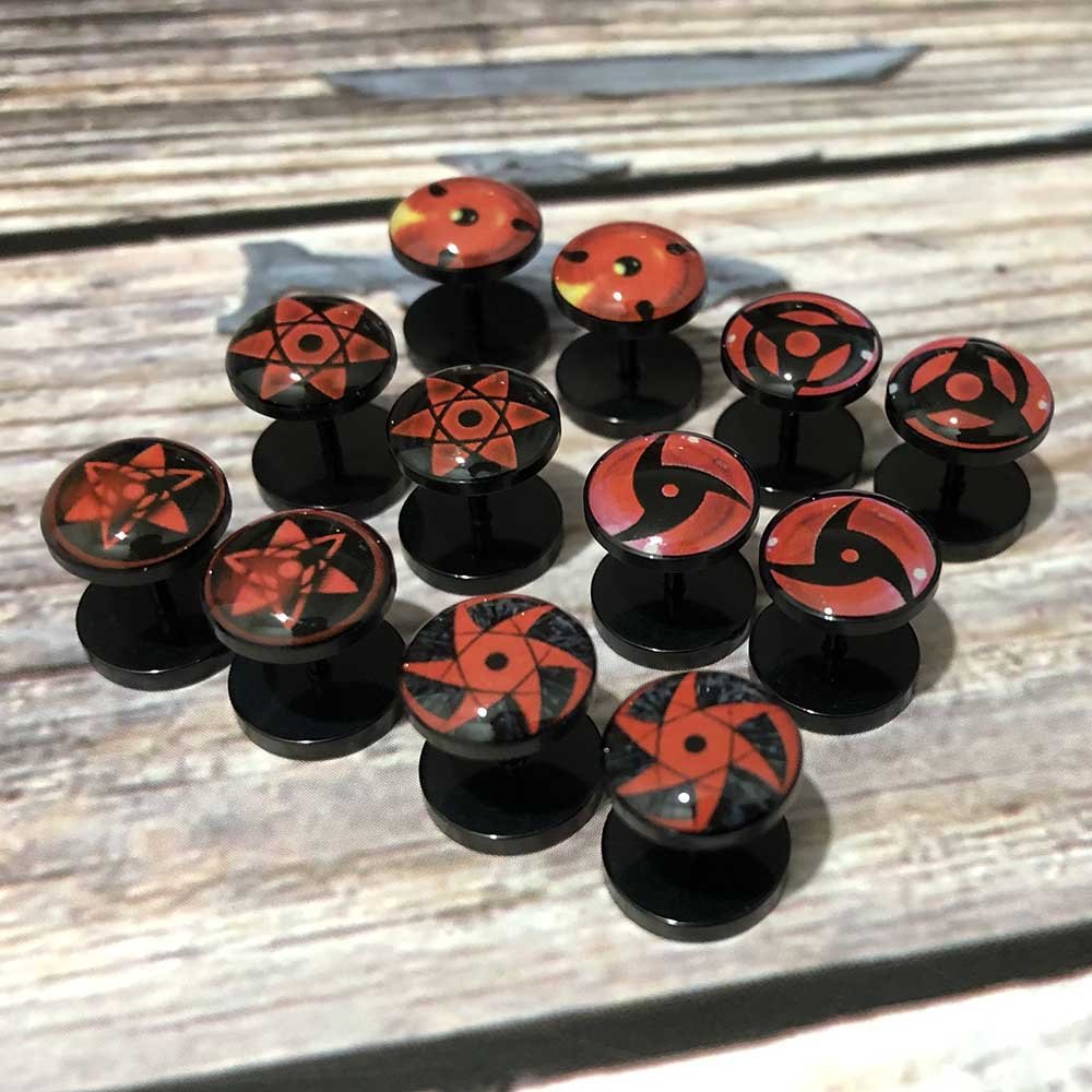 アニメうずまきナルトイヤリングアクセサリーうちはイタチ万華鏡 - Men Accessories Earrings のレビューと価格
