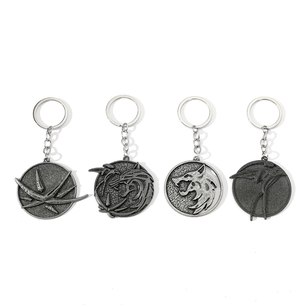 ヴィンテージウルフヘッドキーホルダーゲームゲラルト・オブ・リ - Men Accessories Pendant のレビューと価格
