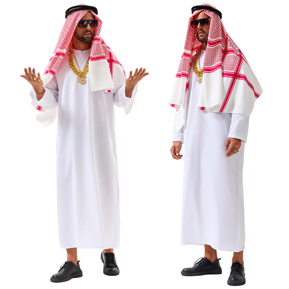 アラビアのドバイコスチュームUAEシェイクコスプレローブター - Men Accessories Uae のレビューと価格