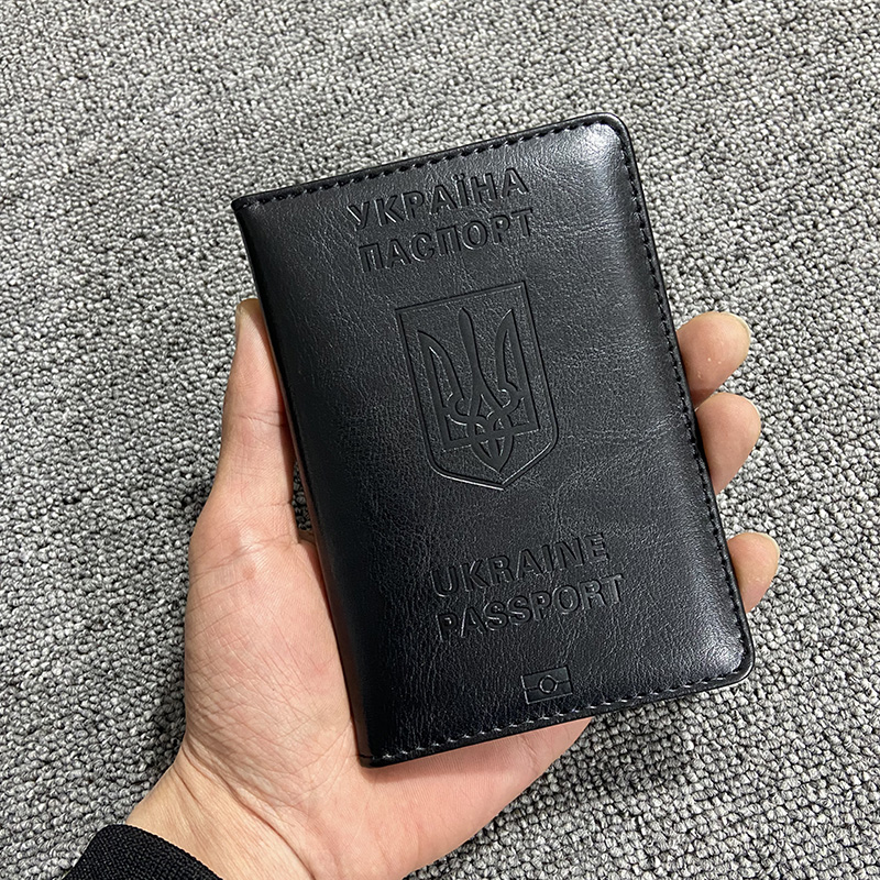 ウクライナパスポートホルダー男性黒 Pu レザーカバーパスポ - Men'S Accessories Case のレビューと価格