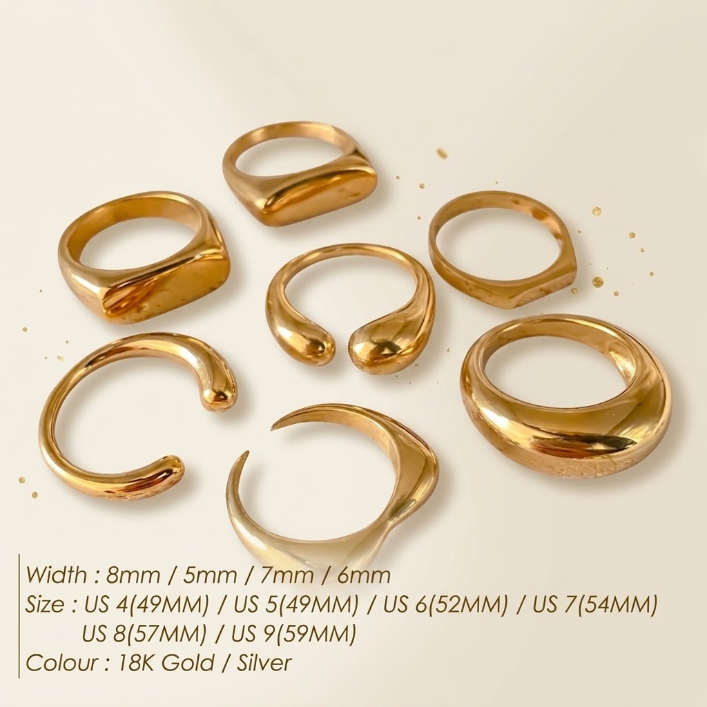St-Delan ステンレススチール製チャンキーシグネットリ - Signet Ring Men のレビューと価格