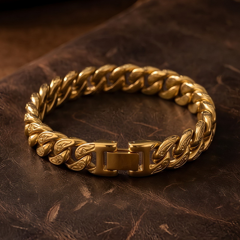 男性用ブレスレット オム 13MM幅 ステンレススチール カ - Men'S Accessories Hand Bands のレビューと価格