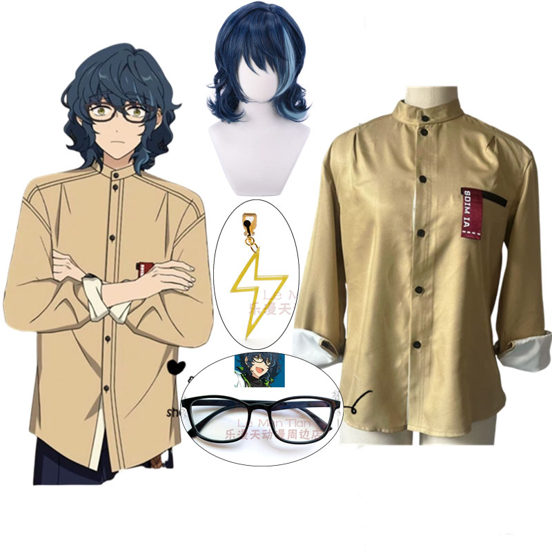 アニメ青葉つむぎコスプレ衣装男性女性長袖シャツ日常衣装ウィッ - Men Accessories Earrings のレビューと価格