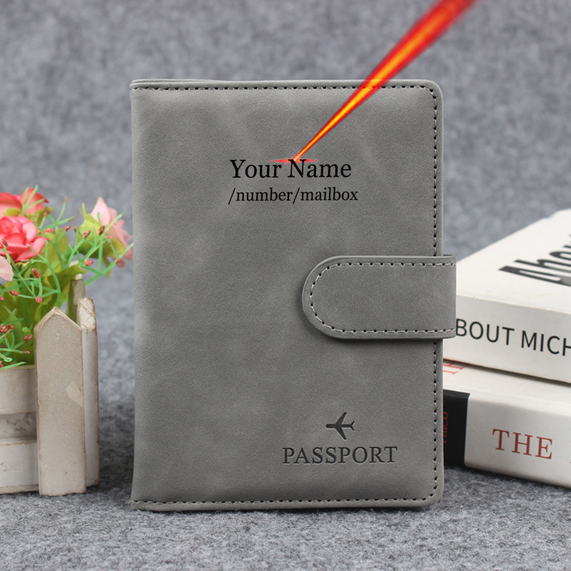 磁気ボタンパスポートカバーカバーネームカスタマイズ Rfid - Men'S Accessories Wallet のレビューと価格