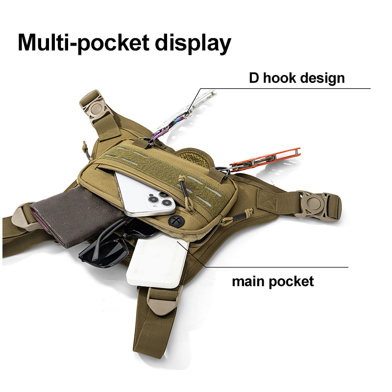 戦術的なフロントチェストリグバッグベストキャンプ狩猟ショルダ - Men'S Accessories Backpack のレビューと価格