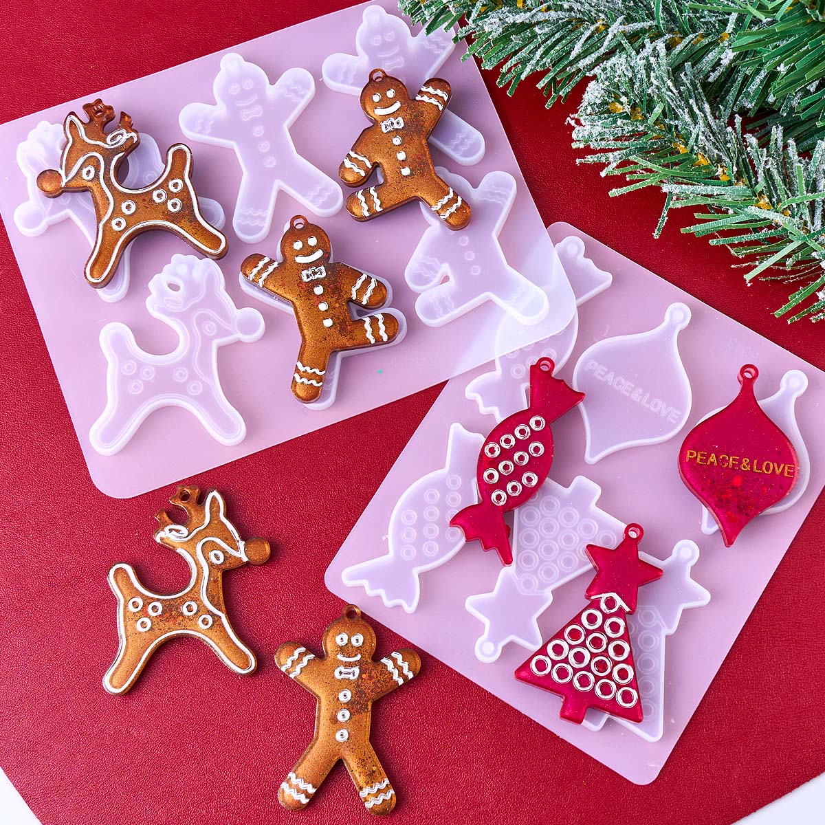 クリスマスシリーズイヤリングペンダントシリコンモールド DI - Men Accessories Earrings のレビューと価格