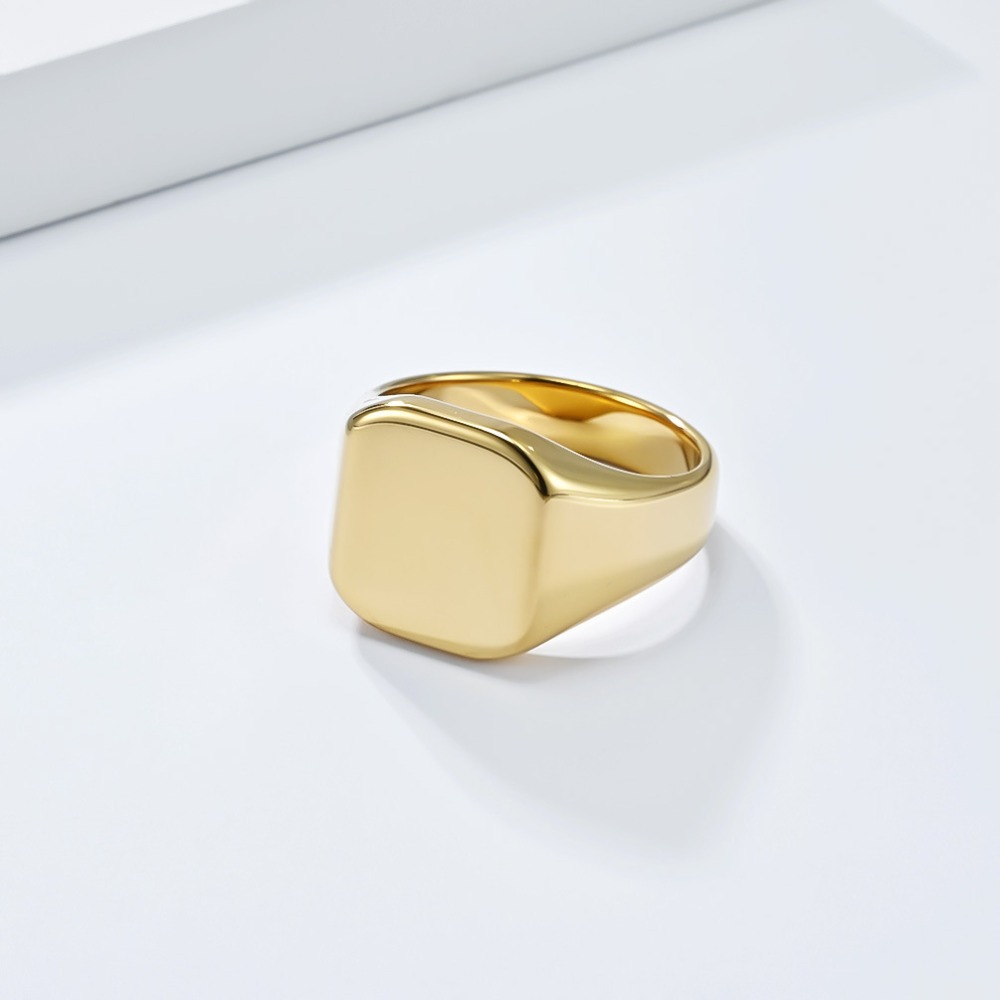 メンズ用タングステンカーバイドリング、滑らかな結婚指輪、婚約 - Signet Ring Men のレビューと価格