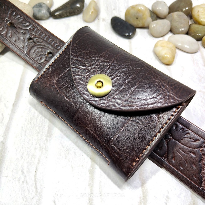 Blongk-男性用の小さな本革バッグ,カードホルダー,キー - Men'S Accessories Wallet のレビューと価格