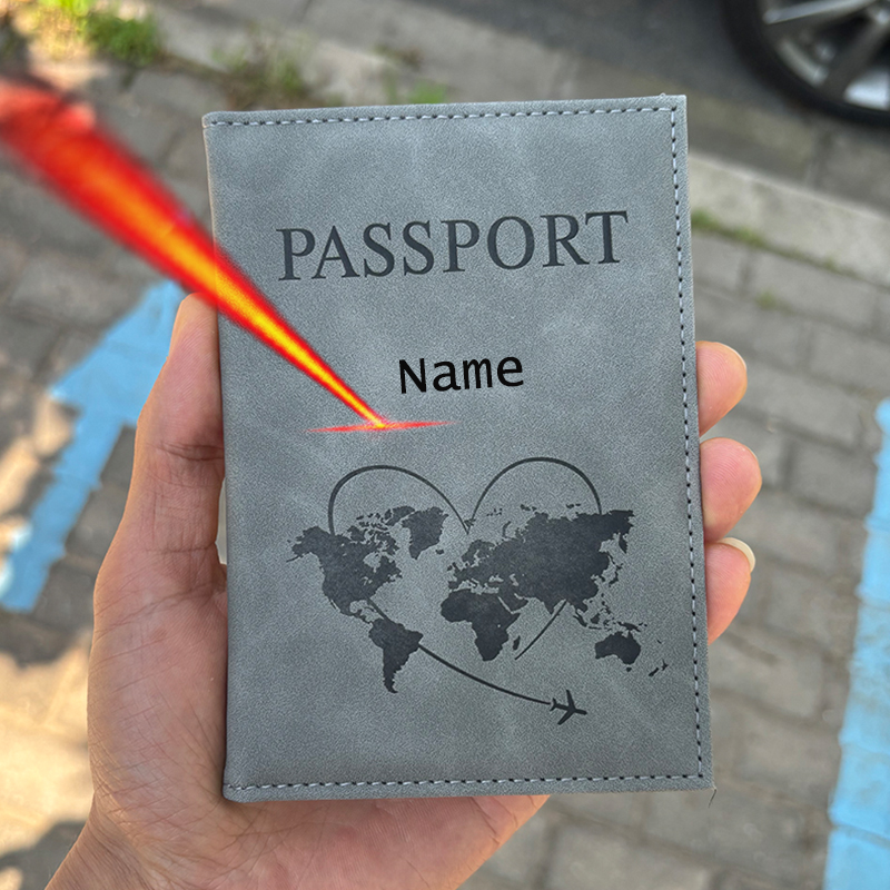 パーソナライズされた名前パスポートホルダー旅行財布刻印レザー - Men'S Accessories Wallet のレビューと価格