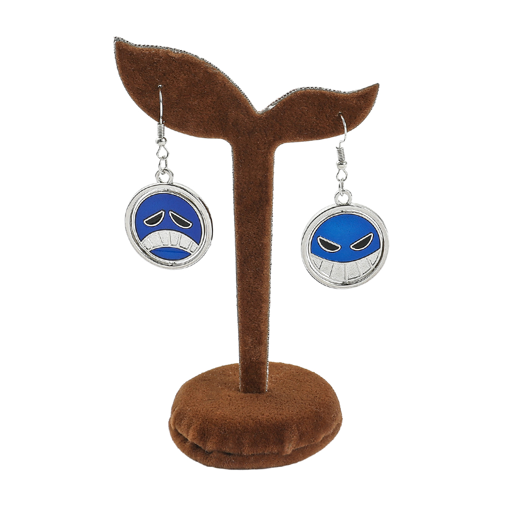 クリエイティブ回転可能な笑顔の漫画アニメフィギュアイヤリング - Men Accessories Earrings のレビューと価格