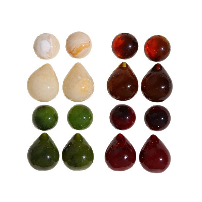 冬スタイル 40 ピース/ロットカラープリント幾何学ラウンド - Men Accessories Earrings のレビューと価格
