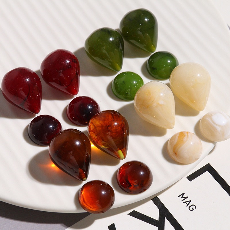 冬スタイル 40 ピース/ロットカラープリント幾何学ラウンド - Men Accessories Earrings のレビューと価格