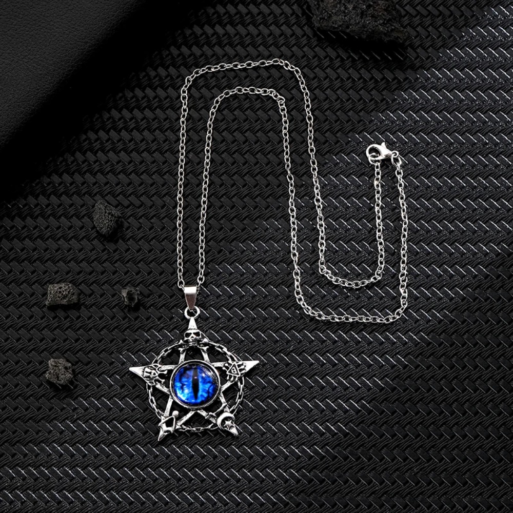 五芒星型のデビルズアイペンダントネックレス、男女兼用、レトロ - Men Accessories Pendant のレビューと価格