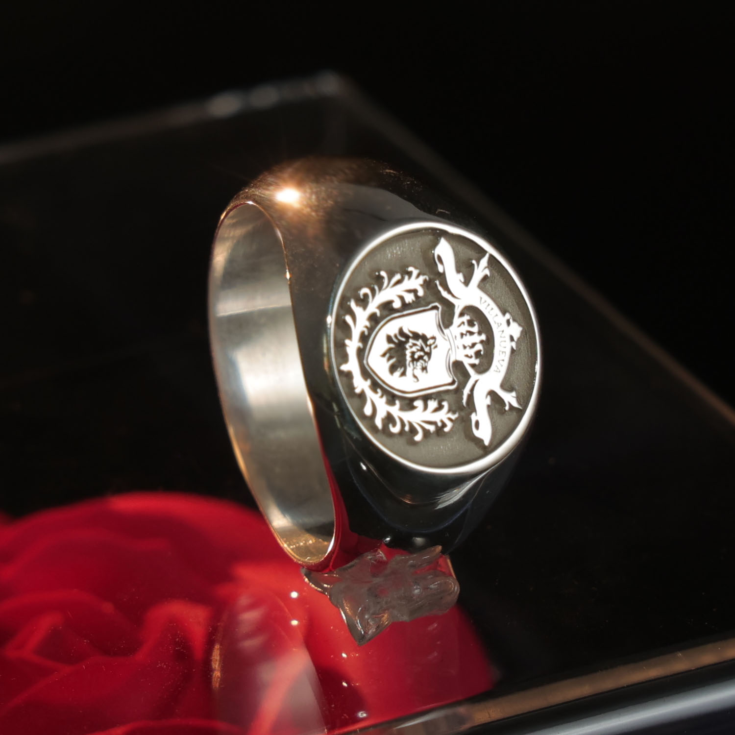 17mm ラウンド 925 ソリッドシルバー メンズリング  - Signet Ring Men のレビューと価格